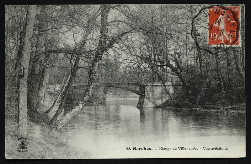 Carte postale ancienne Etangs de Villeneuve à Marnes-la-Coquette