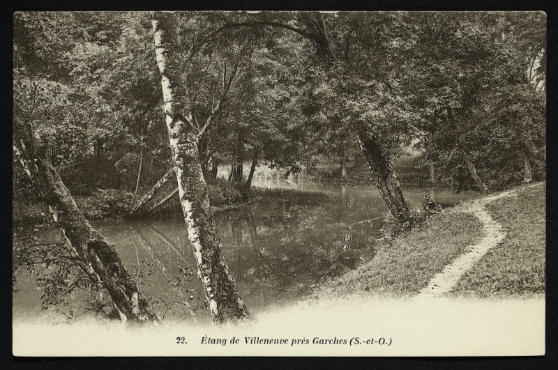 Carte postale ancienne Etang de Villeneuve à Marnes-la-Coquette