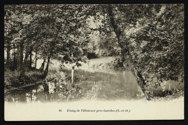 Carte postale ancienne Etang de Villeneuve à Marnes-la-Coquette