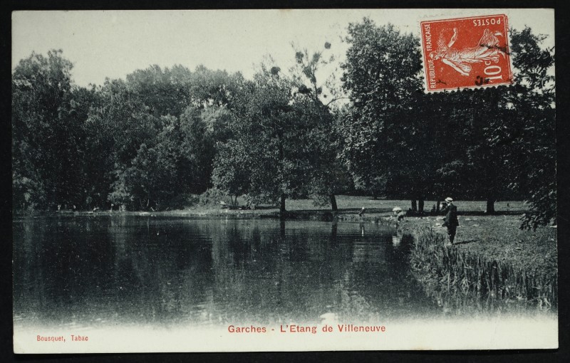 Carte postale ancienne L'Etang de Villeneuve à Marnes-la-Coquette