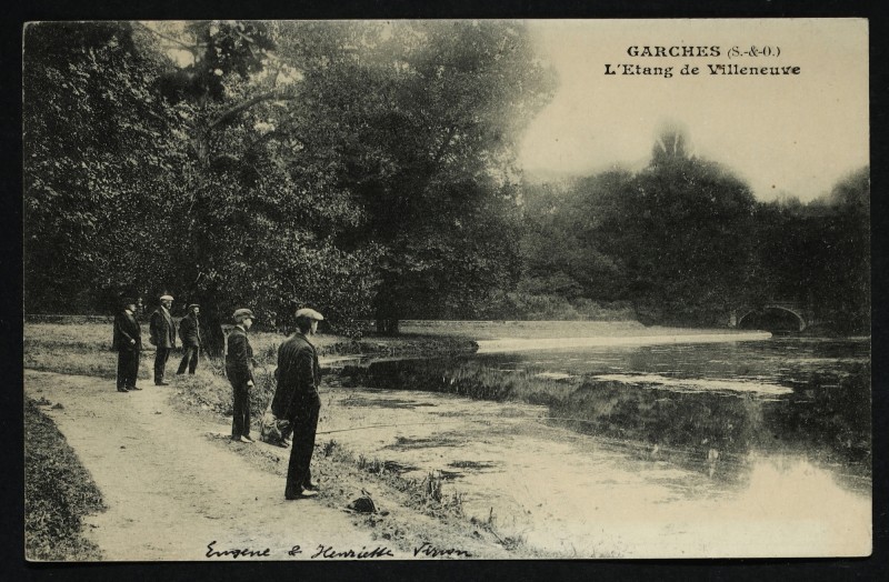 Carte postale ancienne L'Etang de Villeneuve à Marnes-la-Coquette