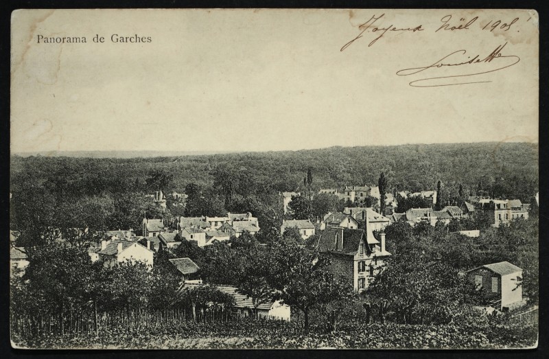 Carte postale ancienne Panorama de Garches à Garches
