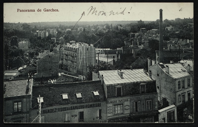 Carte postale ancienne Panorama de Garches à Garches