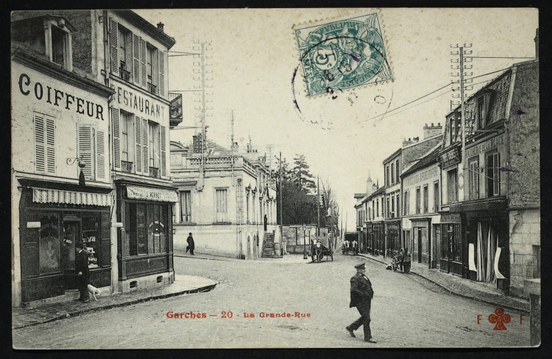 Carte postale ancienne La Grande-Rue à Garches