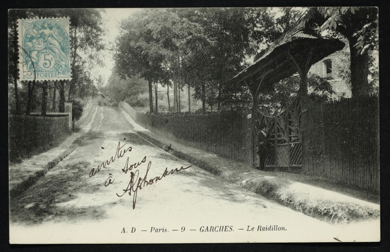 Carte postale ancienne Le Raidillon à Garches