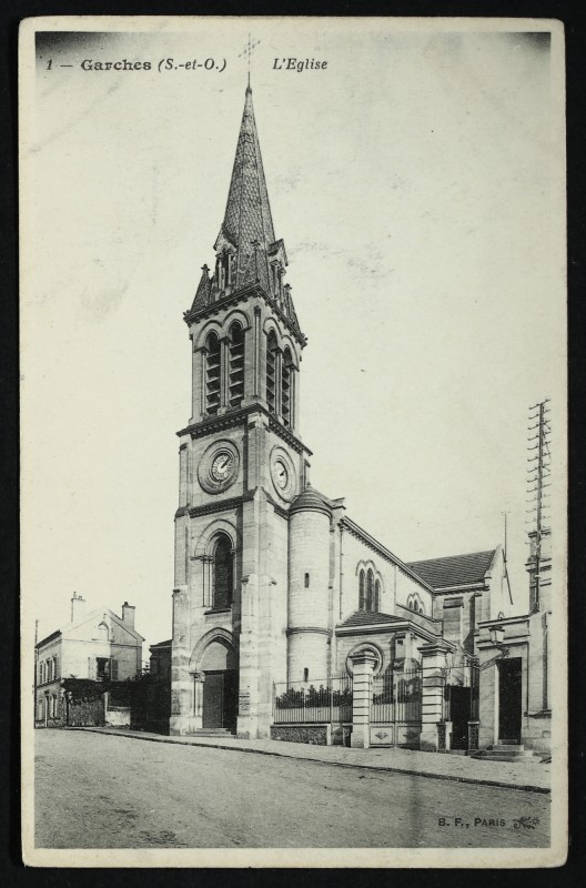 Carte postale ancienne L'Eglise à Garches