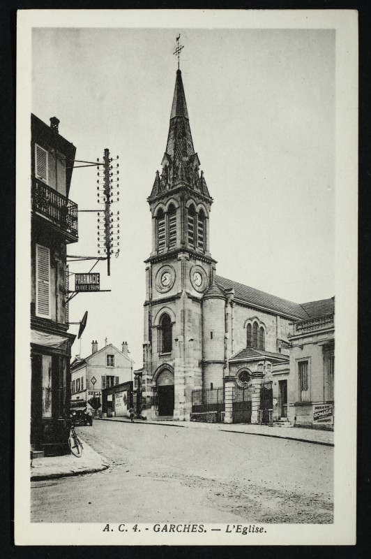 Carte postale ancienne L'Eglise à Garches