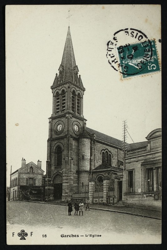 Carte postale ancienne Garches - L'Eglise à Garches