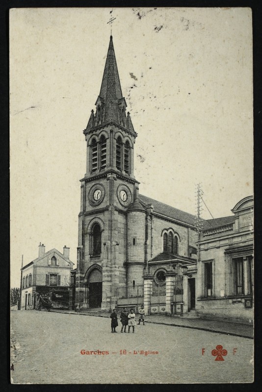 Carte postale ancienne Garches - L'Eglise à Garches