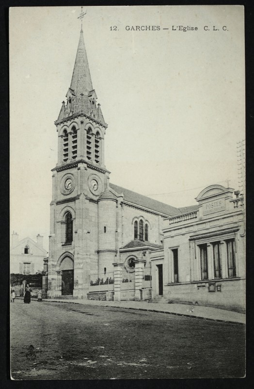 Carte postale ancienne L'Eglise à Garches