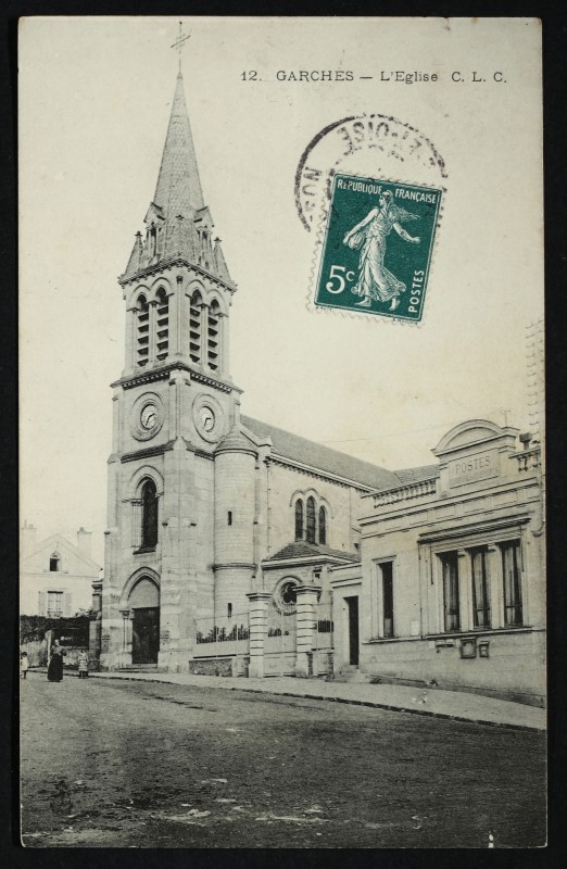Carte postale ancienne L'Eglise à Garches