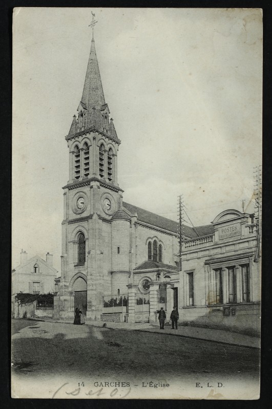 Carte postale ancienne L'Eglise à Garches