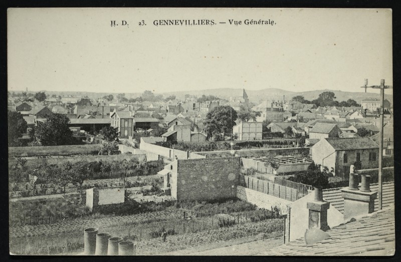 Carte postale ancienne Vue générale à Gennevilliers