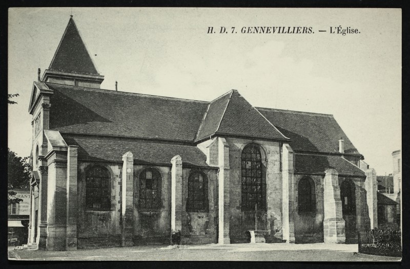 Carte postale ancienne L'Eglise à Gennevilliers