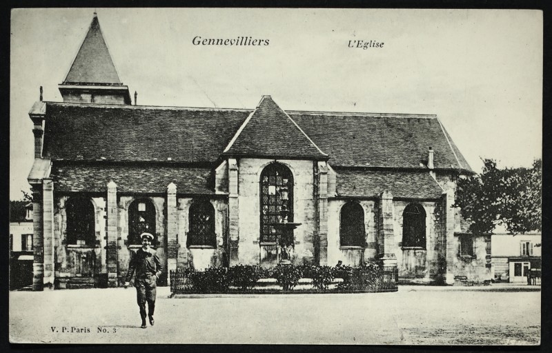 Carte postale ancienne L'Eglise à Gennevilliers