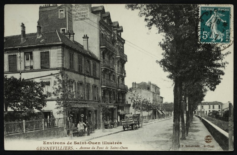 Carte postale ancienne Environs de Saint-Ouen illustrés - Avenue du Pont de Saint-Ouen à L'Île-Saint-Denis