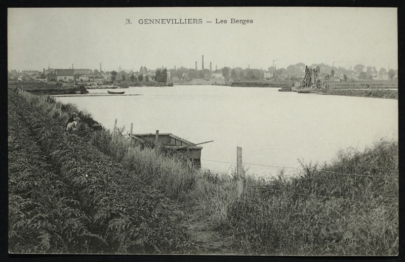 Carte postale ancienne Les Berges à Gennevilliers