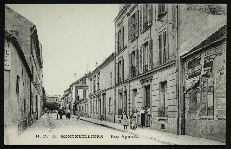 Carte postale ancienne Rue Aguado à Gennevilliers