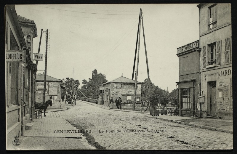 Carte postale ancienne Gennevilliers - Le Pont de Villeneuve-la-Garenne à Villeneuve-la-Garenne