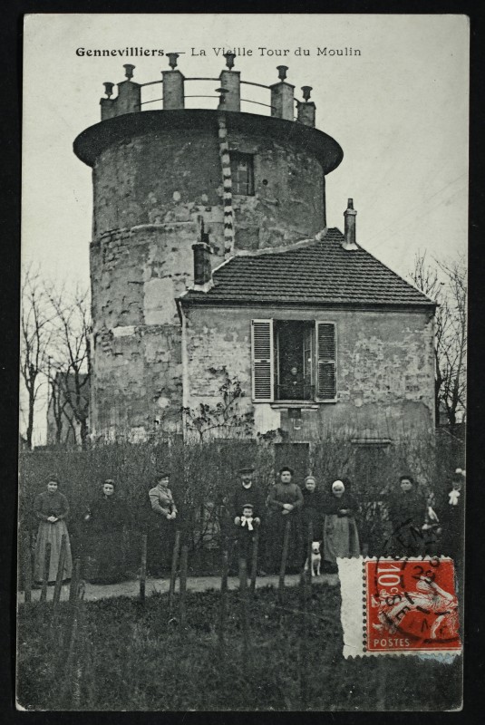 Carte postale ancienne La Vielle Tour du Moulin à Gennevilliers