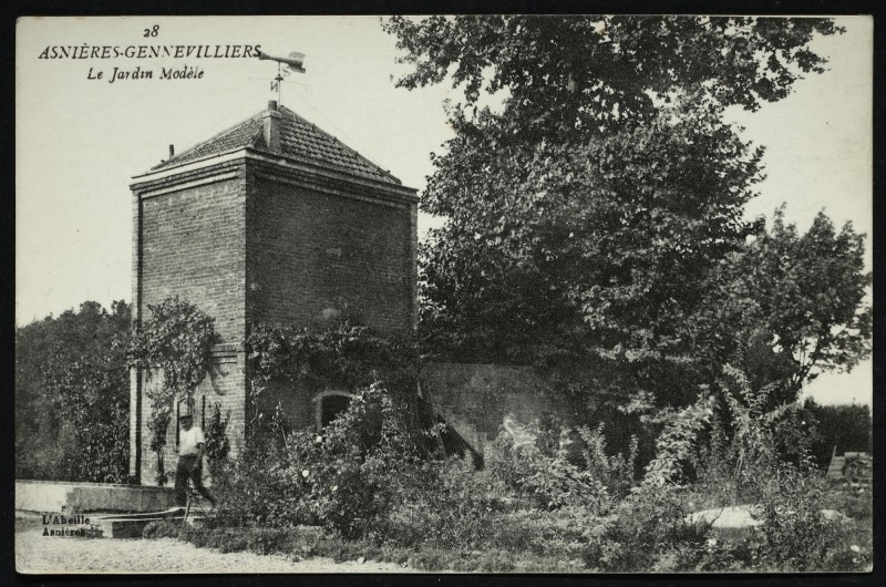 Carte postale ancienne Le Jardin modèle à Gennevilliers