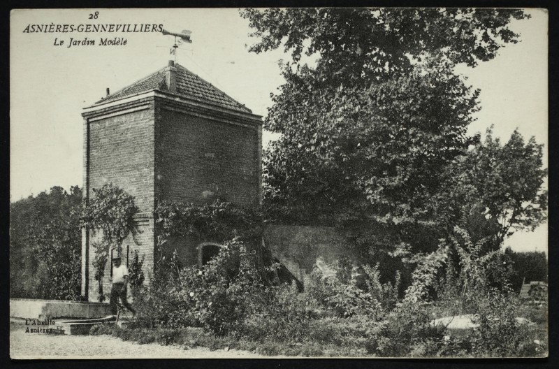 Carte postale ancienne Le Jardin modèle à Gennevilliers