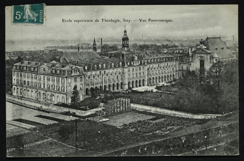 Carte postale ancienne Ecole Supérieure de Théologie - Vue panoramique à Issy-les-Moulineaux