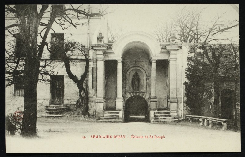 Carte postale ancienne Séminaire d'Issy - Edicule de St Joseph à Issy-les-Moulineaux