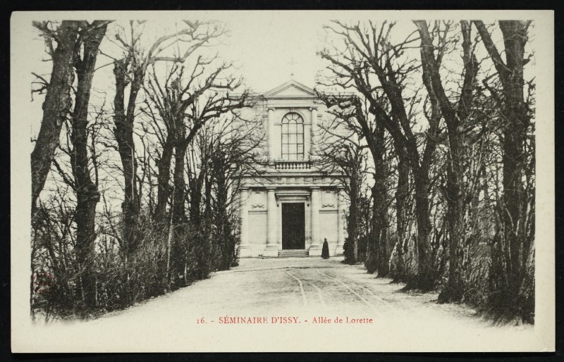 Carte postale ancienne Séminaire d'Issy - Allée de Lorette à Issy-les-Moulineaux