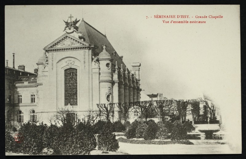 Carte postale ancienne Séminaire d'Issy - Grande Chapelle - Vue d'ensemble extérieure à Issy-les-Moulineaux