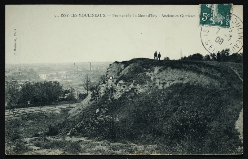 Carte postale ancienne Promenade du Mont d'Issy - Anciennes Carrières à Issy-les-Moulineaux