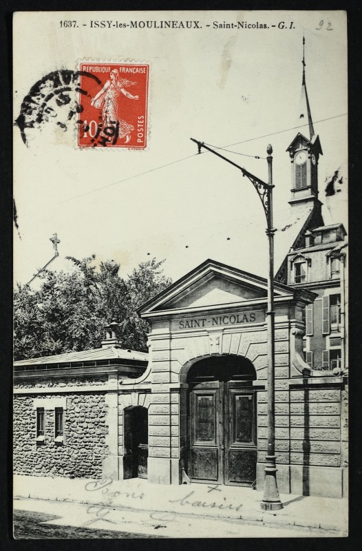 Carte postale ancienne Saint-Nicolas à Issy-les-Moulineaux