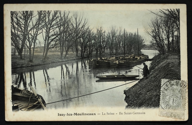 Carte postale ancienne La Seine - Ile Saint-Germain à Issy-les-Moulineaux