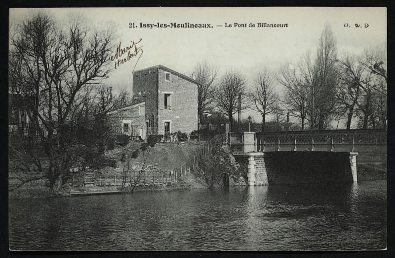 Carte postale ancienne Le Pont de Billancourt à Issy-les-Moulineaux