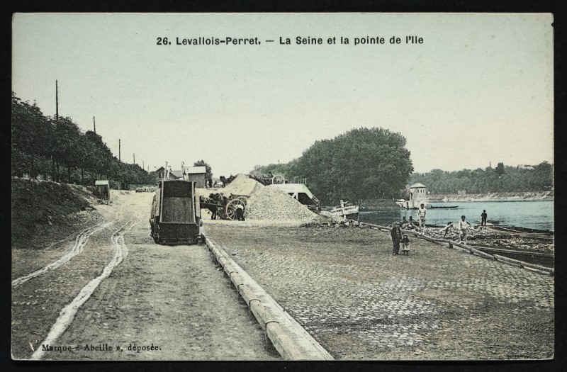 Carte postale ancienne La Seine et la Pointe de l'Ile à Levallois-Perret