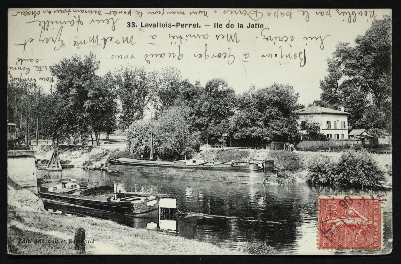 Carte postale ancienne Ile de la Jatte à Neuilly-sur-Seine