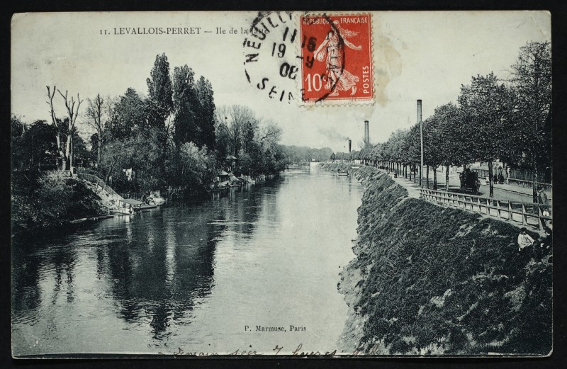 Carte postale ancienne Ile de la Jatte à Neuilly-sur-Seine