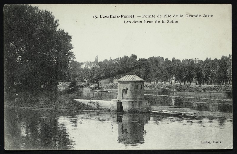 Carte postale ancienne Levallois-Perret - Pointe de l'Ile de la Grande-Jatte -Les deux à Levallois-Perret