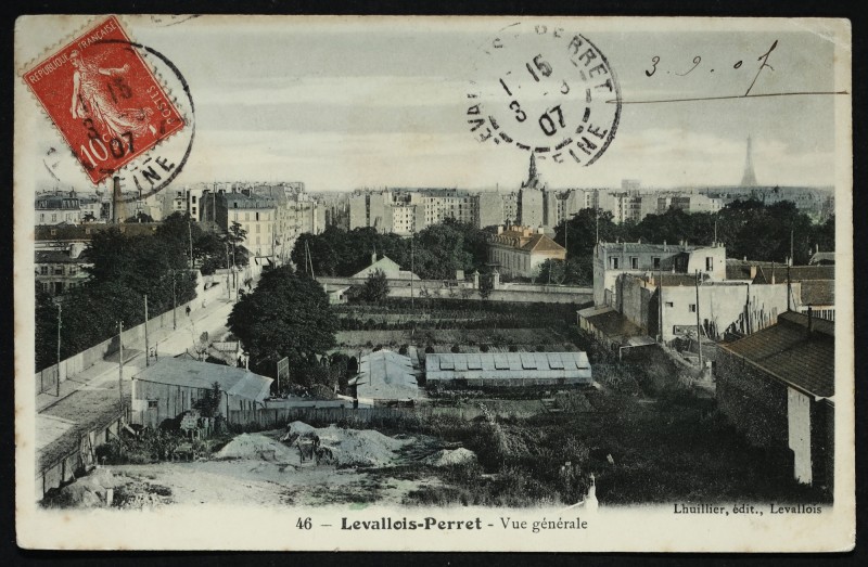Carte postale ancienne Vue générale à Levallois-Perret