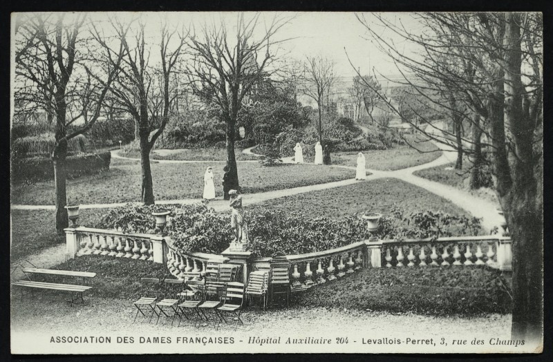Carte postale ancienne Hôpital Auxiliaire 204, 3 rue des Champs à Levallois-Perret