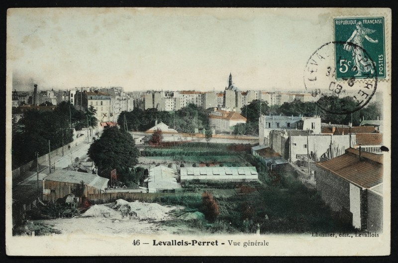 Carte postale ancienne Vue générale à Levallois-Perret