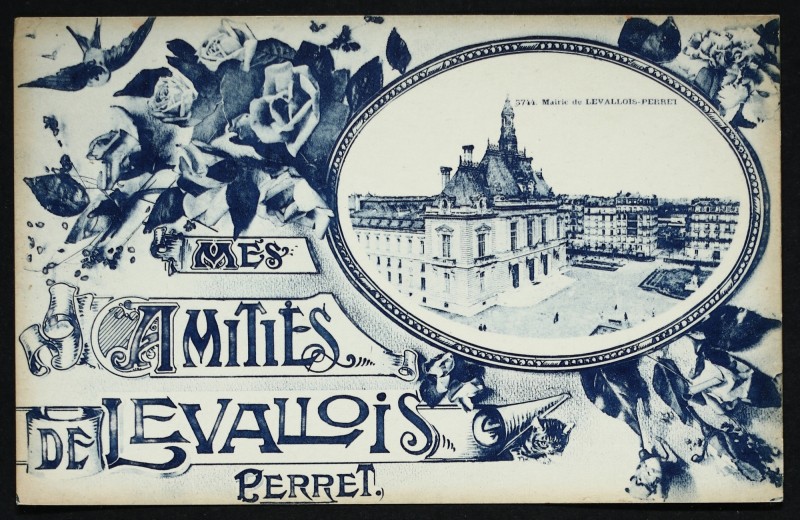 Carte postale ancienne Mairie à Levallois-Perret
