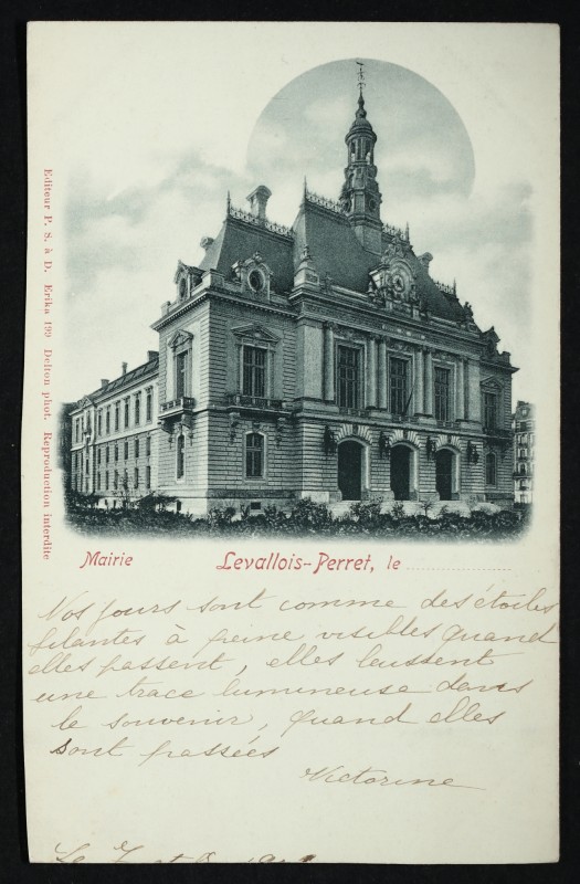 Carte postale ancienne Mairie à Levallois-Perret