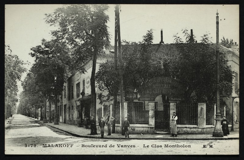 Carte postale ancienne Boulevard de Vanves - Le Clos Montholon à Malakoff