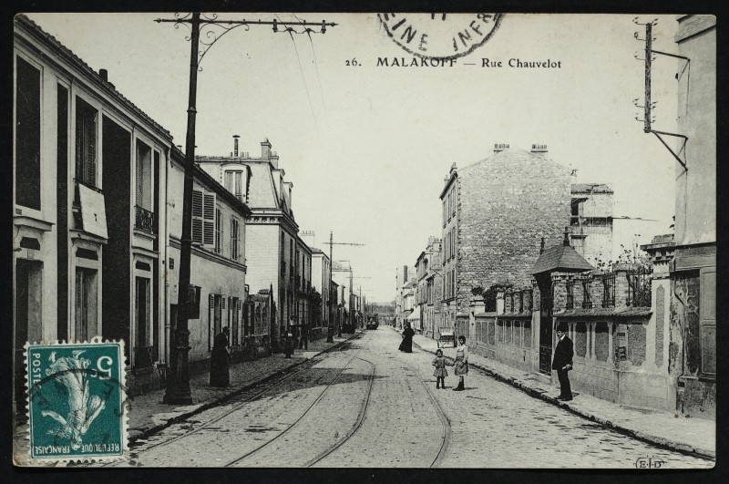 Carte postale ancienne Rue Chauvelot à Malakoff