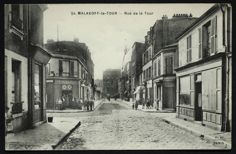Carte postale ancienne Rue de la Tour à Malakoff
