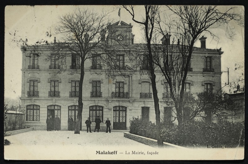 Carte postale ancienne La Mairie, façade à Malakoff