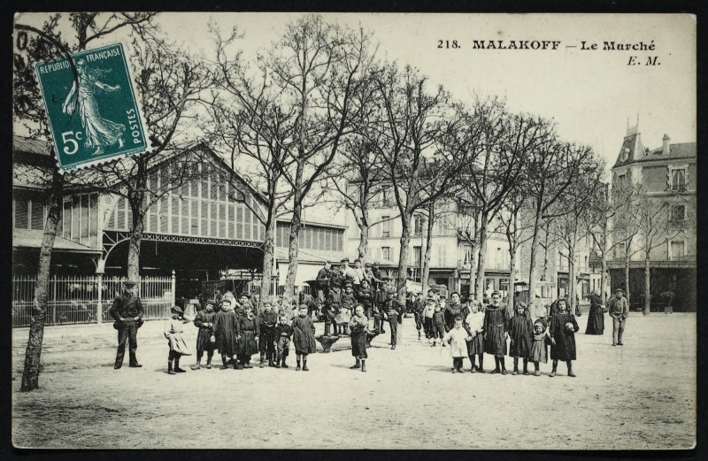 Carte postale ancienne Le Marché à Malakoff