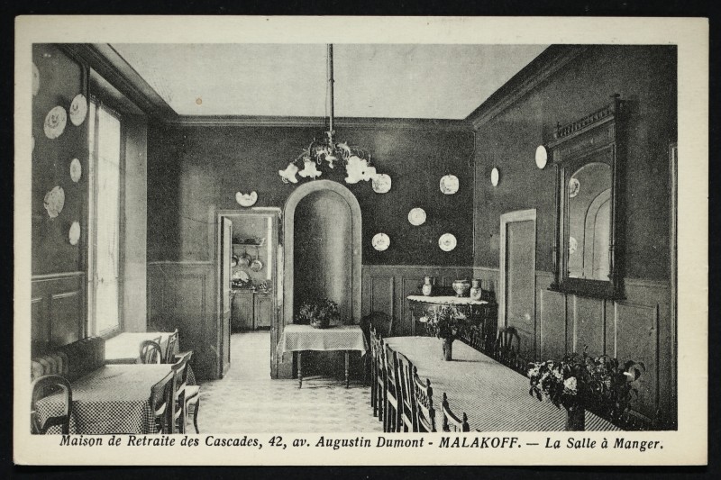 Carte postale ancienne Maison de Retraite des Cascades, 42, av. Augustin Dumont - La Salle à Manger à Malakoff