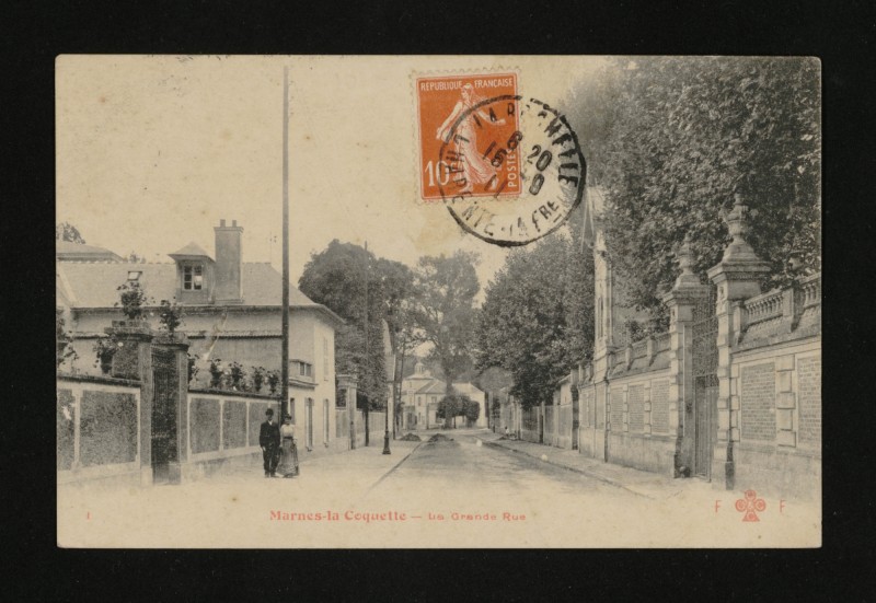 Carte postale ancienne La Grande Rue à Marnes-la-Coquette